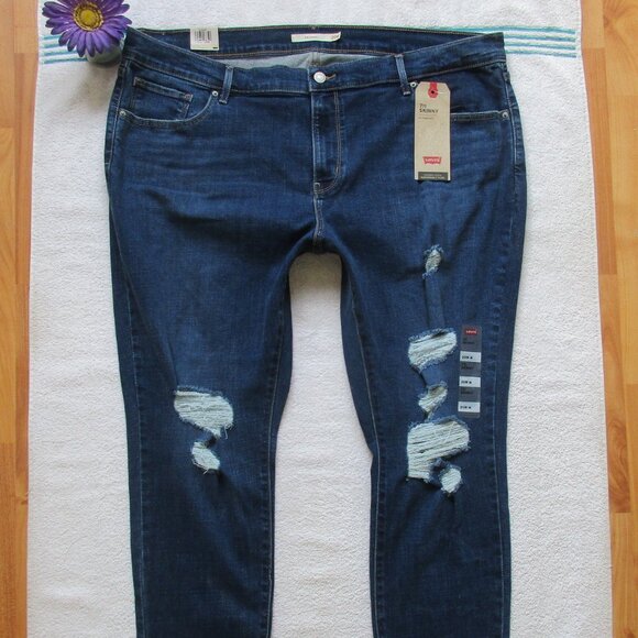 New LEVI'S JEANS Size 20W 711 Mid-Rise Skinny Denim - Picture 2 of 10